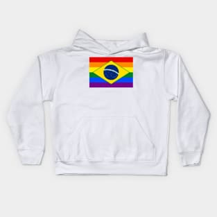Brazil LGBTQ Pride Flag Kids Hoodie